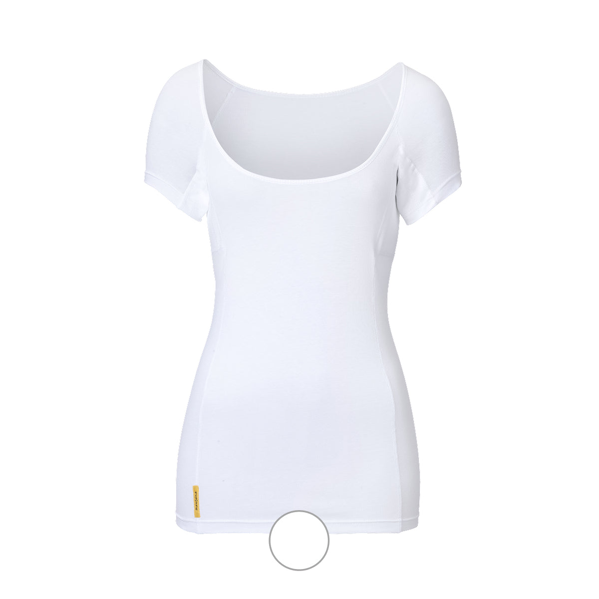 MANJANA® Women V-modern Shirt - integrated underarm sweat protection White