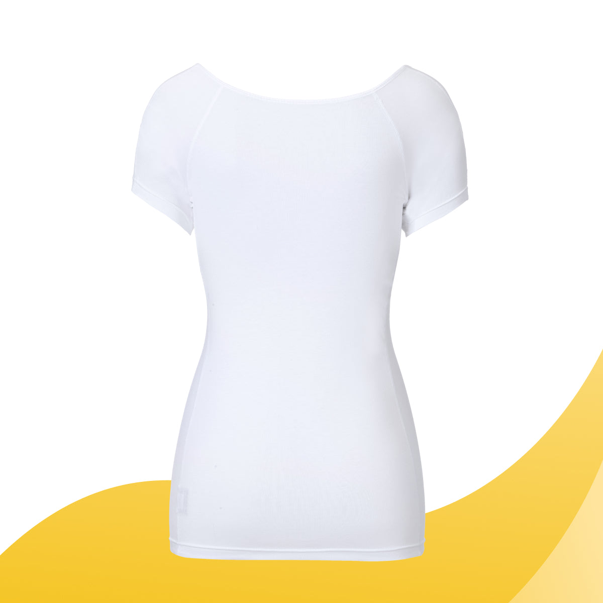 MANJANA® Women V-modern Shirt - integrated underarm sweat protection White